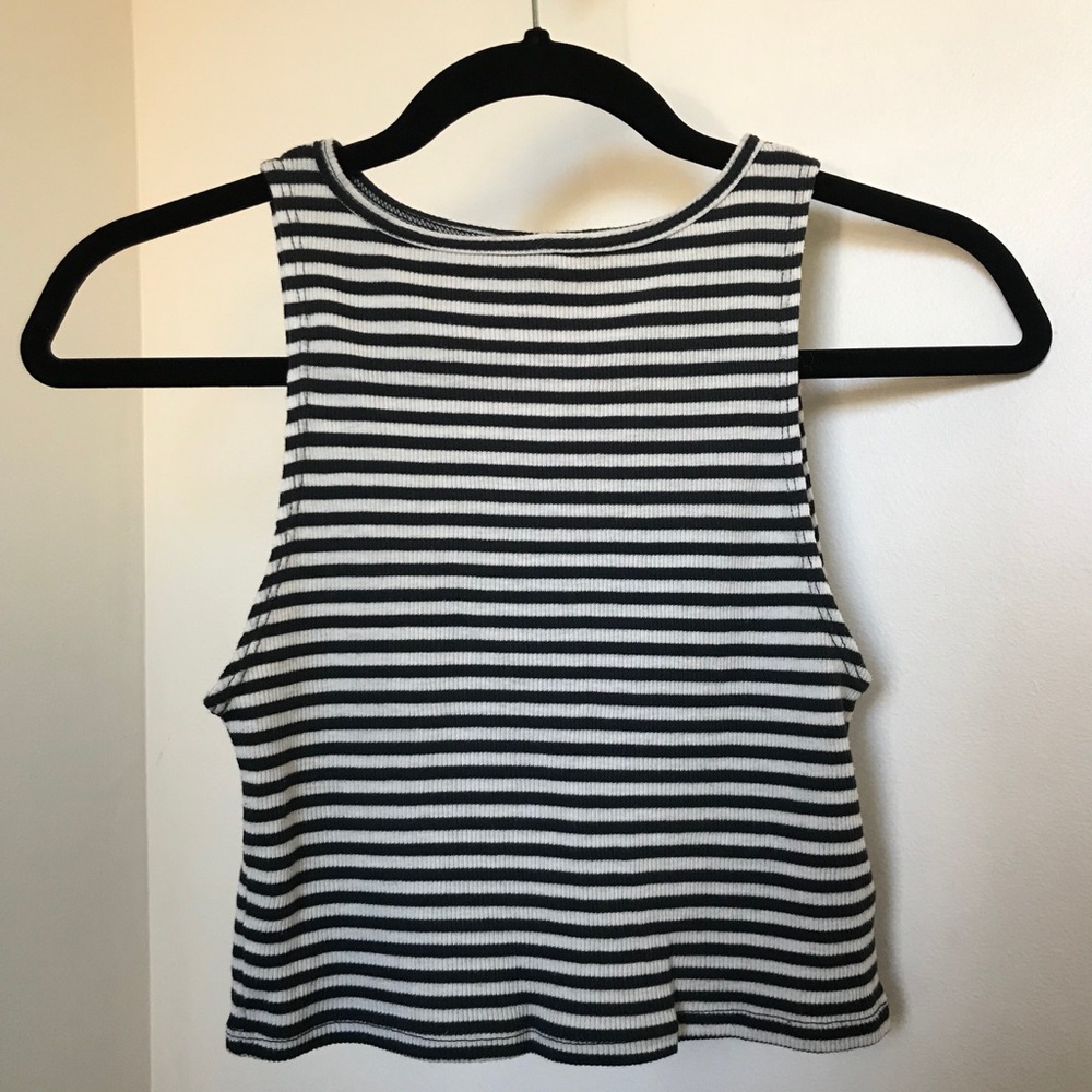 URBAN OUTFITTERS striped crop tank top